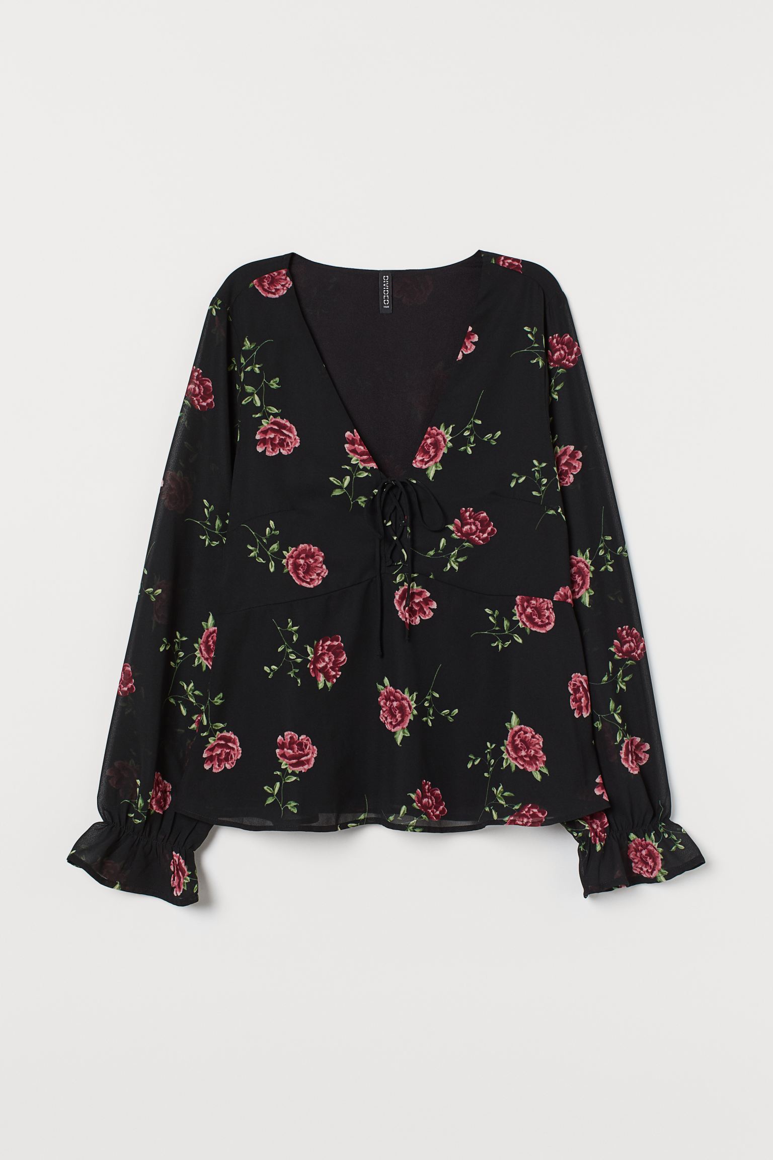 

Блуза H&M 34 черный цветы 7643450dm_черный цветы