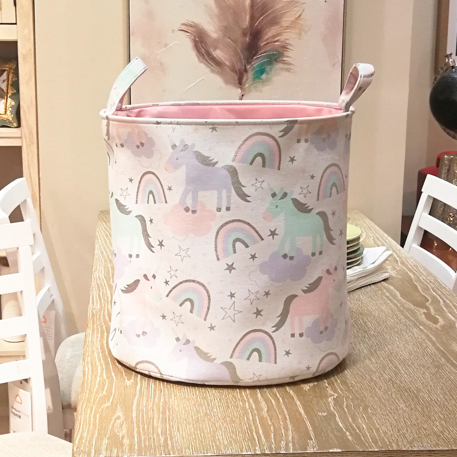

Корзина для игрушек, белья, хранения Пони и радуга Berni(BE32)