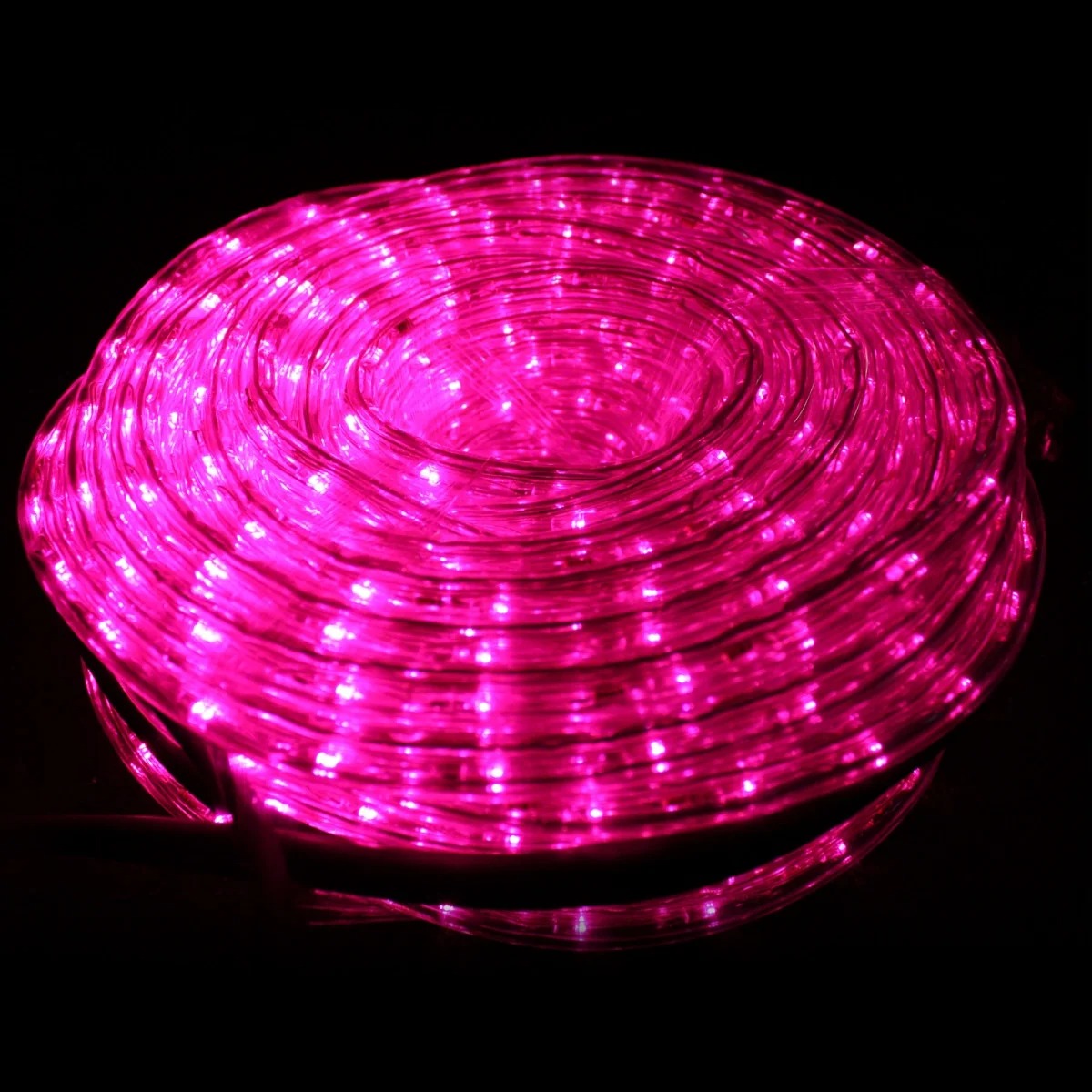 

Светодиодная уличная гирлянда лента дюралайт 100 м 3600 LED с переходником розовый