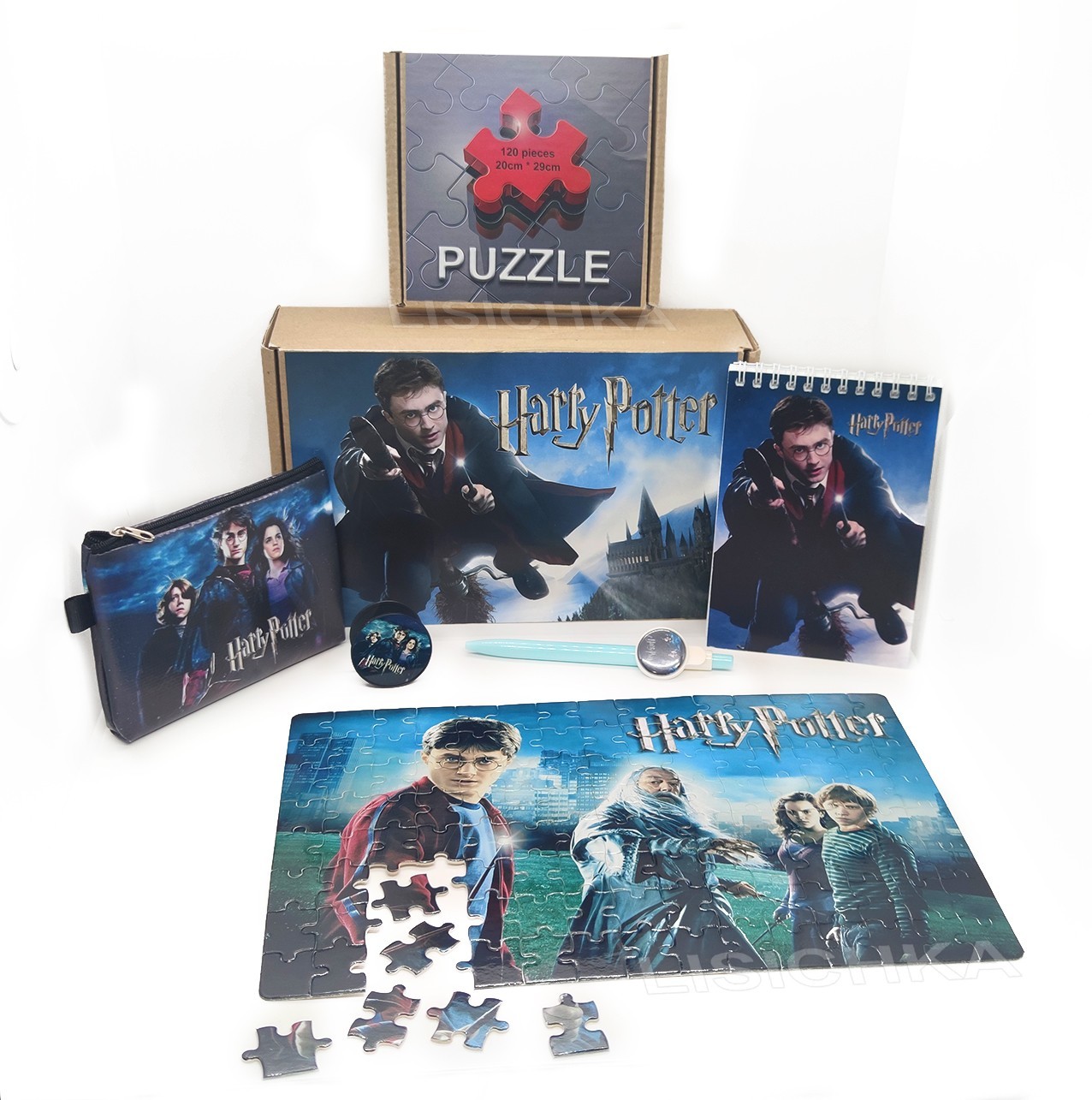 

Подарочный Бокс Harry Potter с пазлом, отличный подарок всем фанатам книги или фильма Гарри Поттер