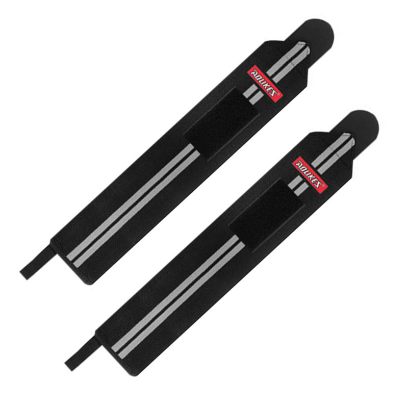 

Бинты для запястий кистевые бинты AOLIKES A-1538 Black + Gray для спорта тяжелой атлетики