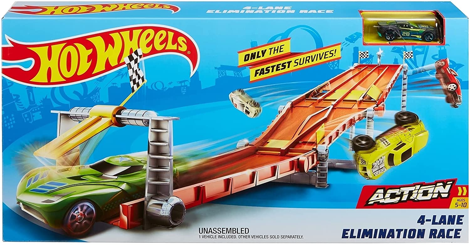

Трек Hot Wheels Гонка на выбывание Четырехполосный