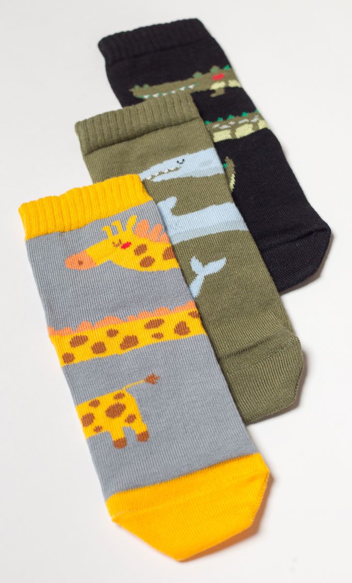 

Набор носочков Мамин Дом для мальчиков серый/черный/хаки р. 10