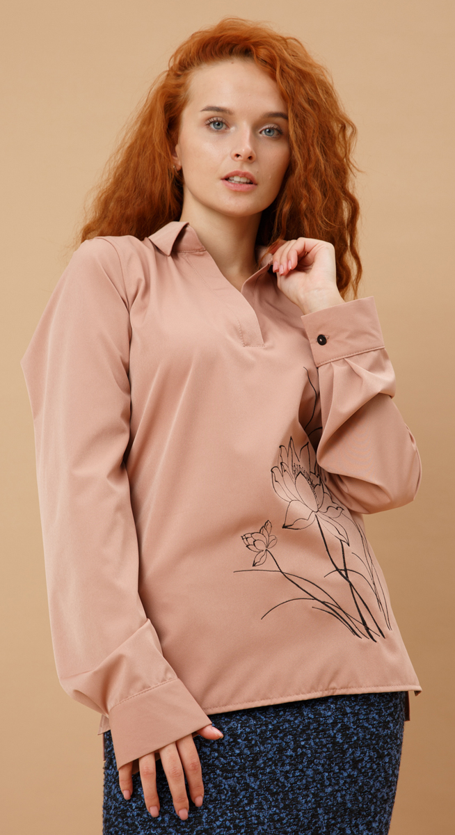 

Блузка женская Innoe Инное с вышивкой Лотос, бежевая, / (230209, Блузка женская Innoe Инное с вышивкой Лотос, бежевая, 48/50 (230209_48/50)