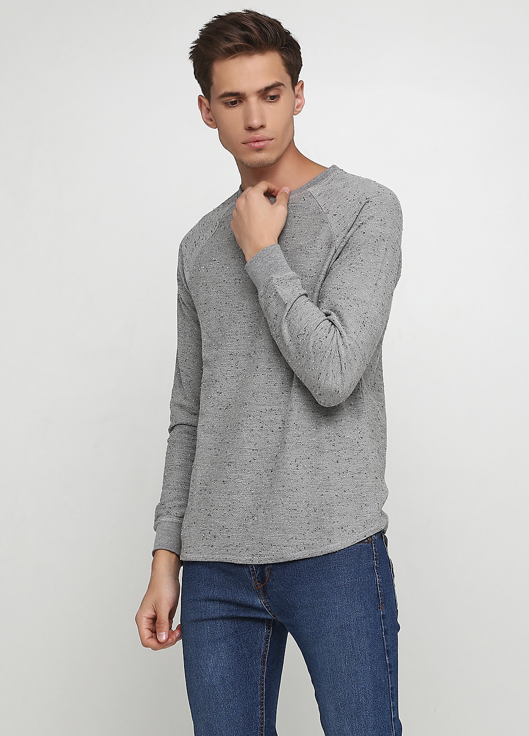 

Лонгслив H&M S Серый 12-4581274_серый