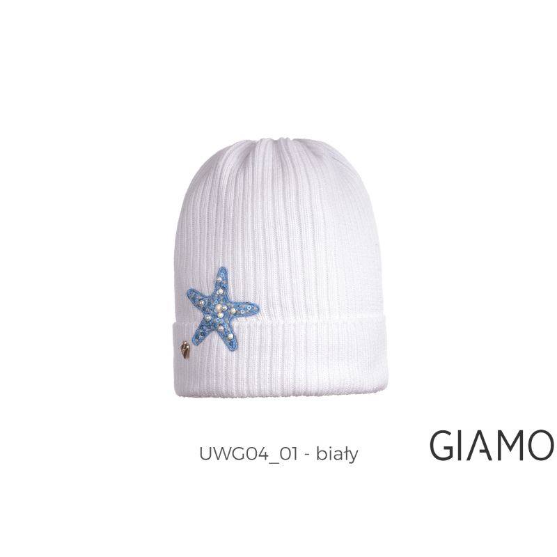 

Шапка с аппликацией GIAMO ОБЪЁМ 48/50 Белый UWG04