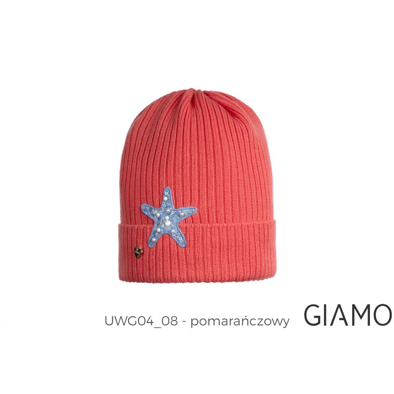 

Шапка со звездой GIAMO ОБЪЁМ 48/50 Коралловый UWG04/1