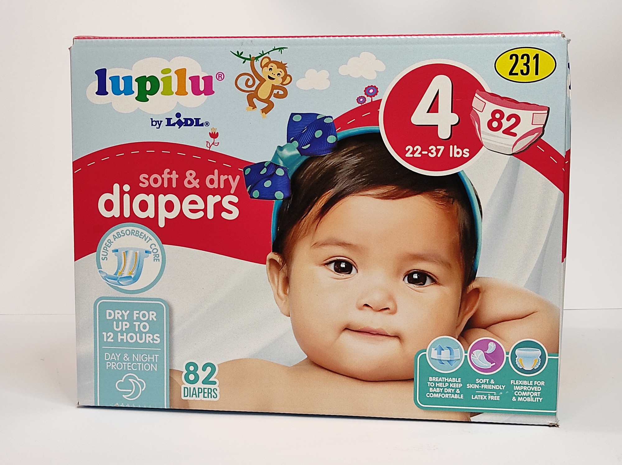 

Підгузки Lupilu soft & dry розмір 4. Вага 9-16 кг. 82 шт.
