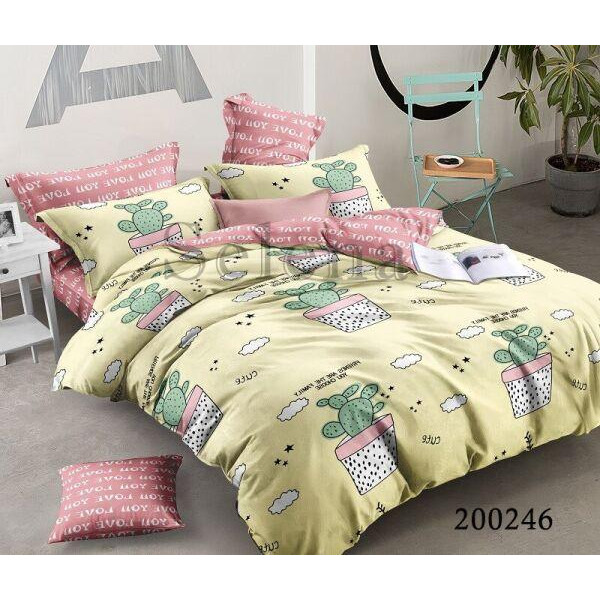 

Комплект постельного белья Ранфорс ТМ Selena "Кактус домашний" 200246 Семейный