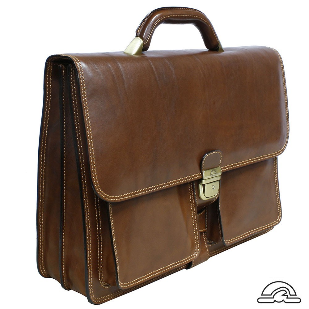 

Портфель кожаный Tony Perotti Italico 8013 cognac коньячный