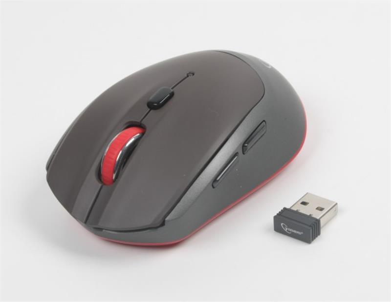 

Мышь компьютерная беспроводная Gembird MUSW-202 black/red