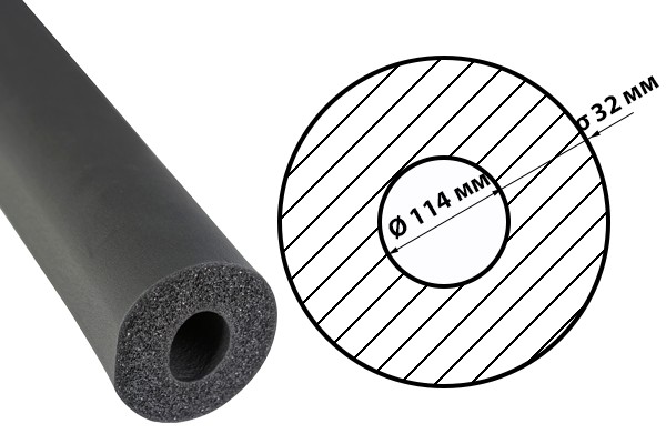 

Изоляция для труб каучуковая ODE R-Flex Pipe Std 32х114 мм