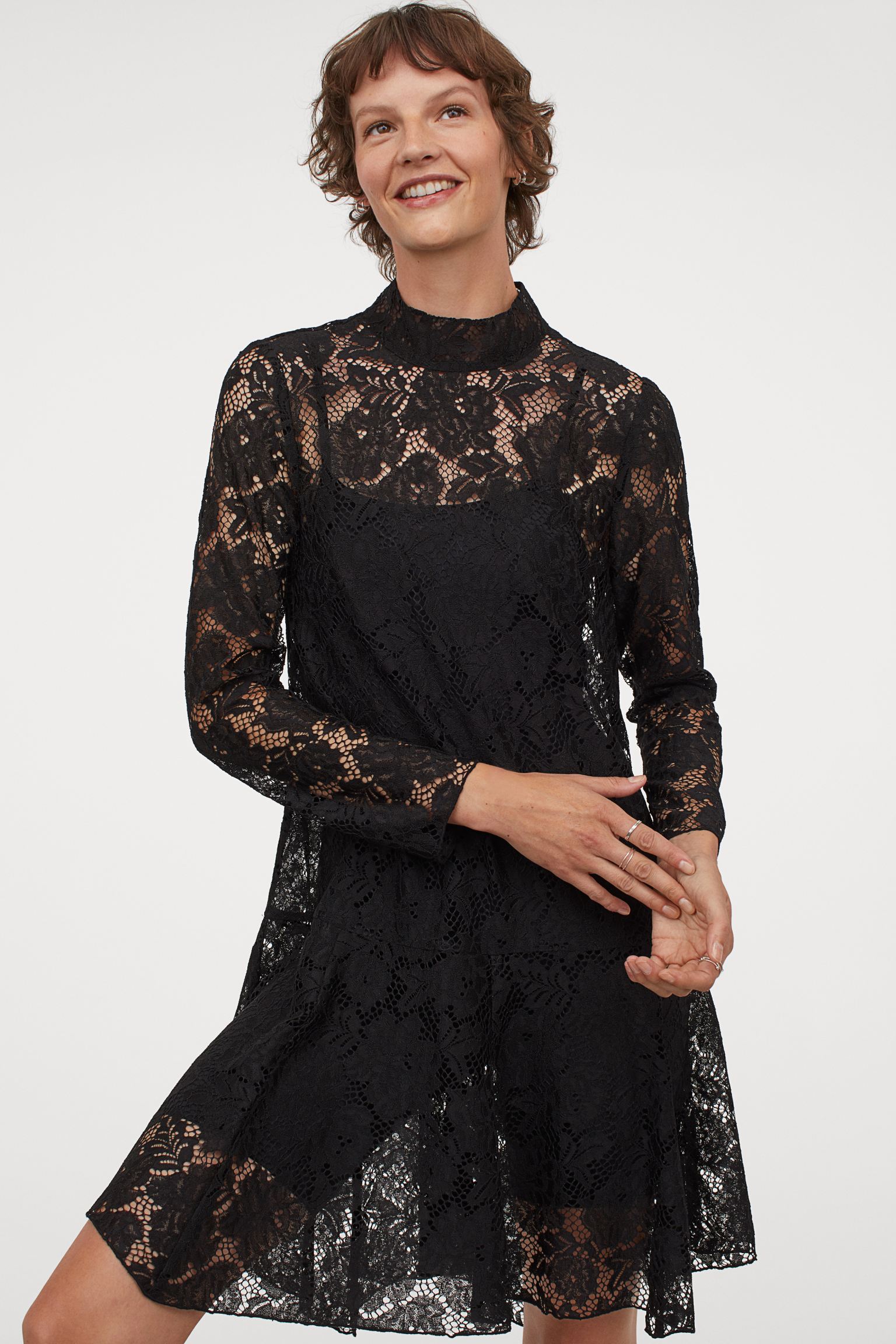 

Платье кружевное H&M M Черный 9093712dm_черный
