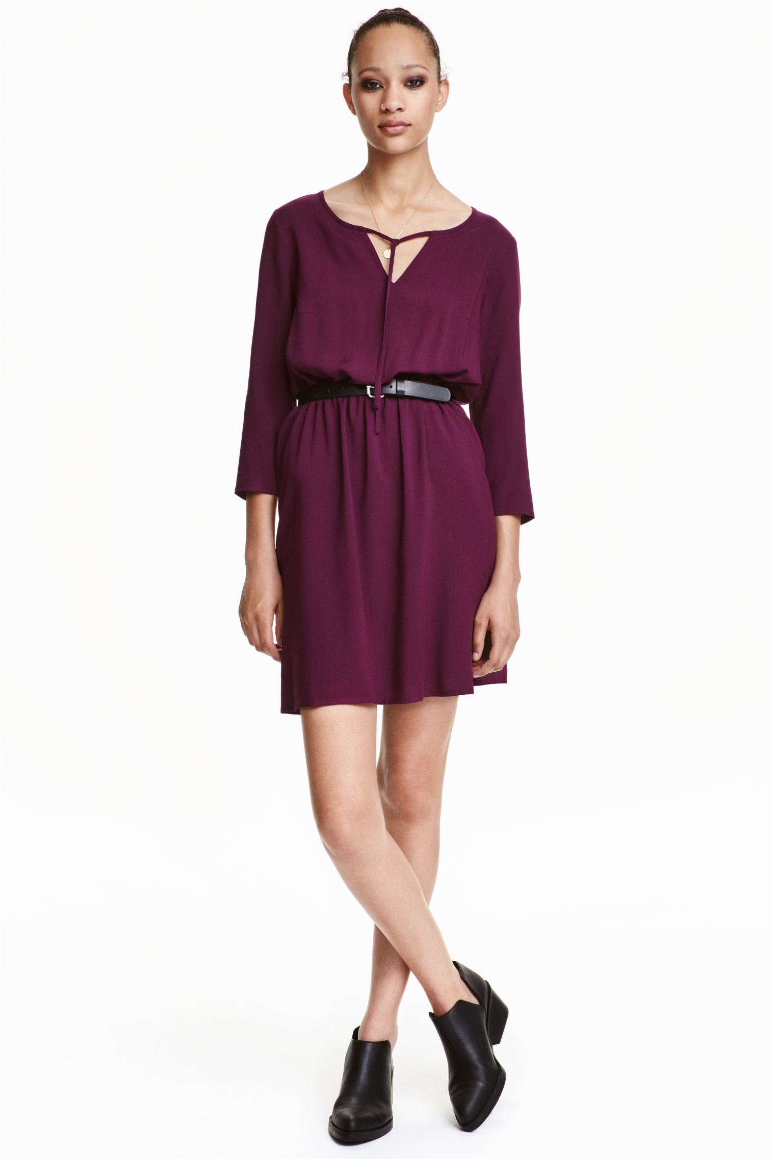 

Платье H&M 34 Бордовый 4187324dm_бордовый