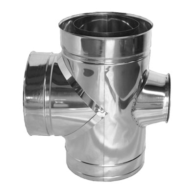 

Тройник-ревизия 87° на дымоход Ø 100/160 мм нерж/нерж 0,8 мм