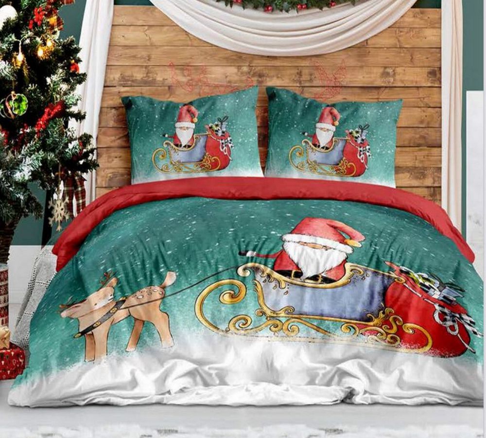 

Новогоднее постельное белье Club Cotton Turkey ранфорс 3D Fawn евро
