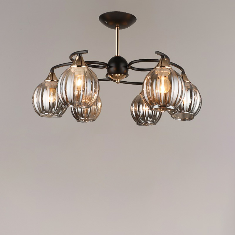 

Люстра стельова Light House SRS-16386/6 чорний + золото