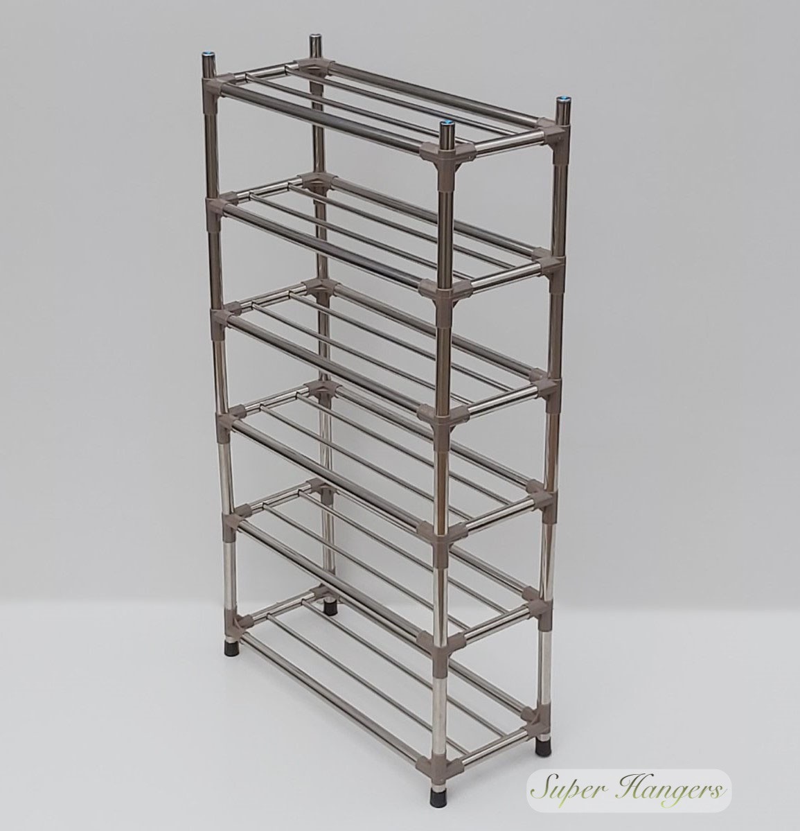 

Полка для обуви Shoe Rack MP6 металлическая хромированная усиленная на ярусов