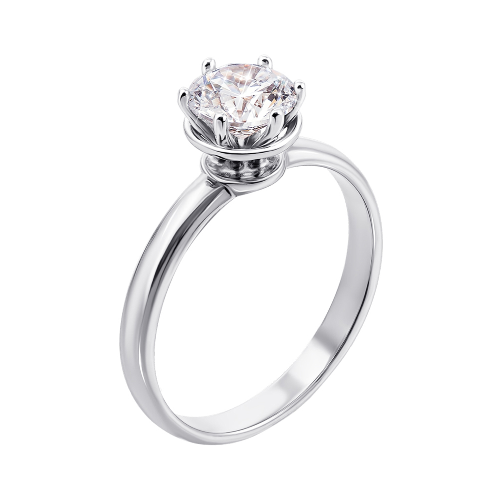 

Кольцо из белого золота с фианитом S Zirconia 000136653 18 размера