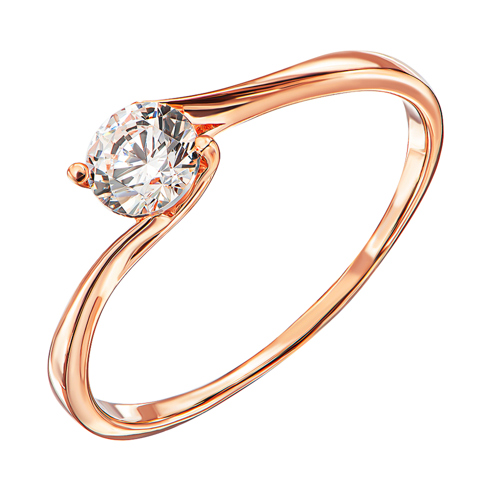 

Кольцо из красного золота с фианитом S Zirconia 000138365 18.5 размера