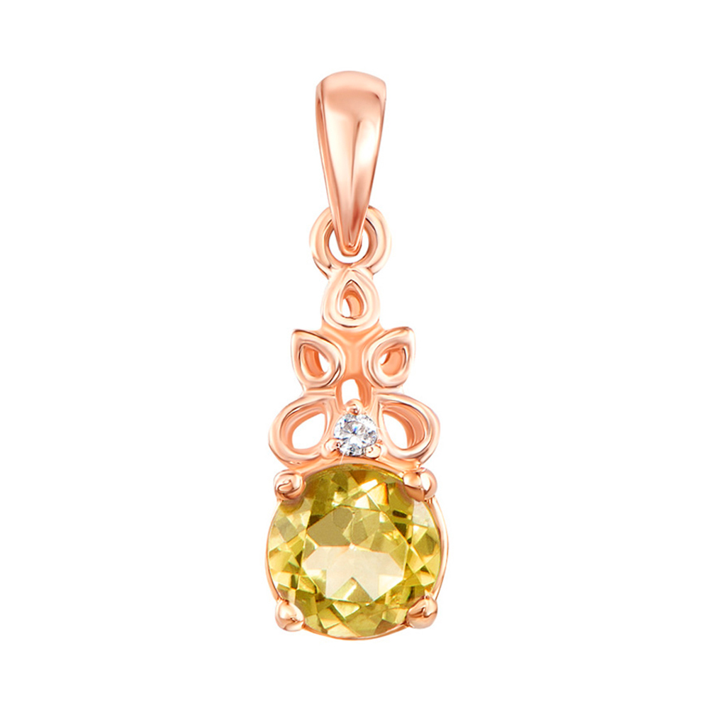 

Подвеска из красного золота с желтым и белым фианитом S Zirconia 000131911