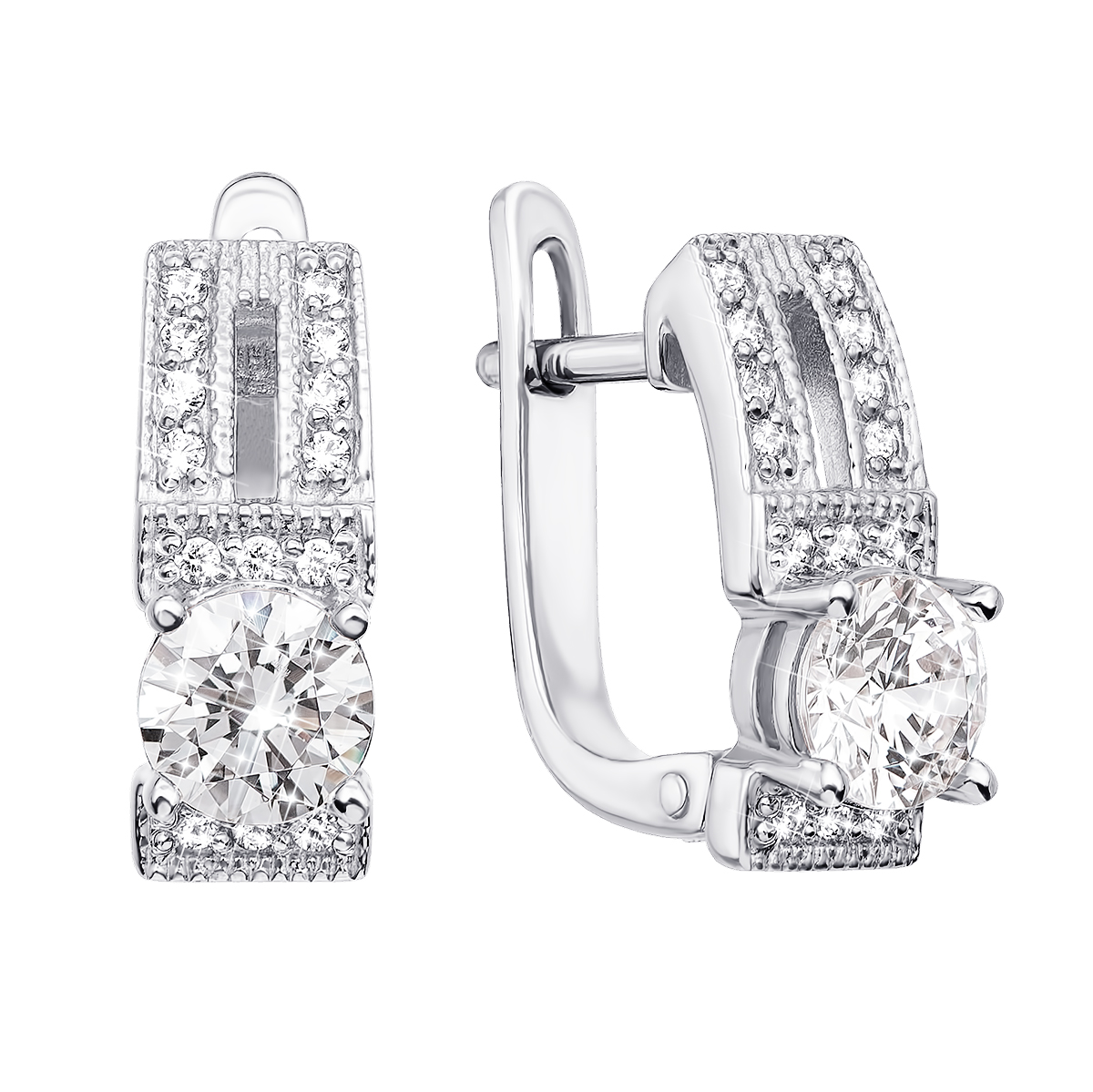 

Серьги из белого золота с фианитами S Zirconia 000135717