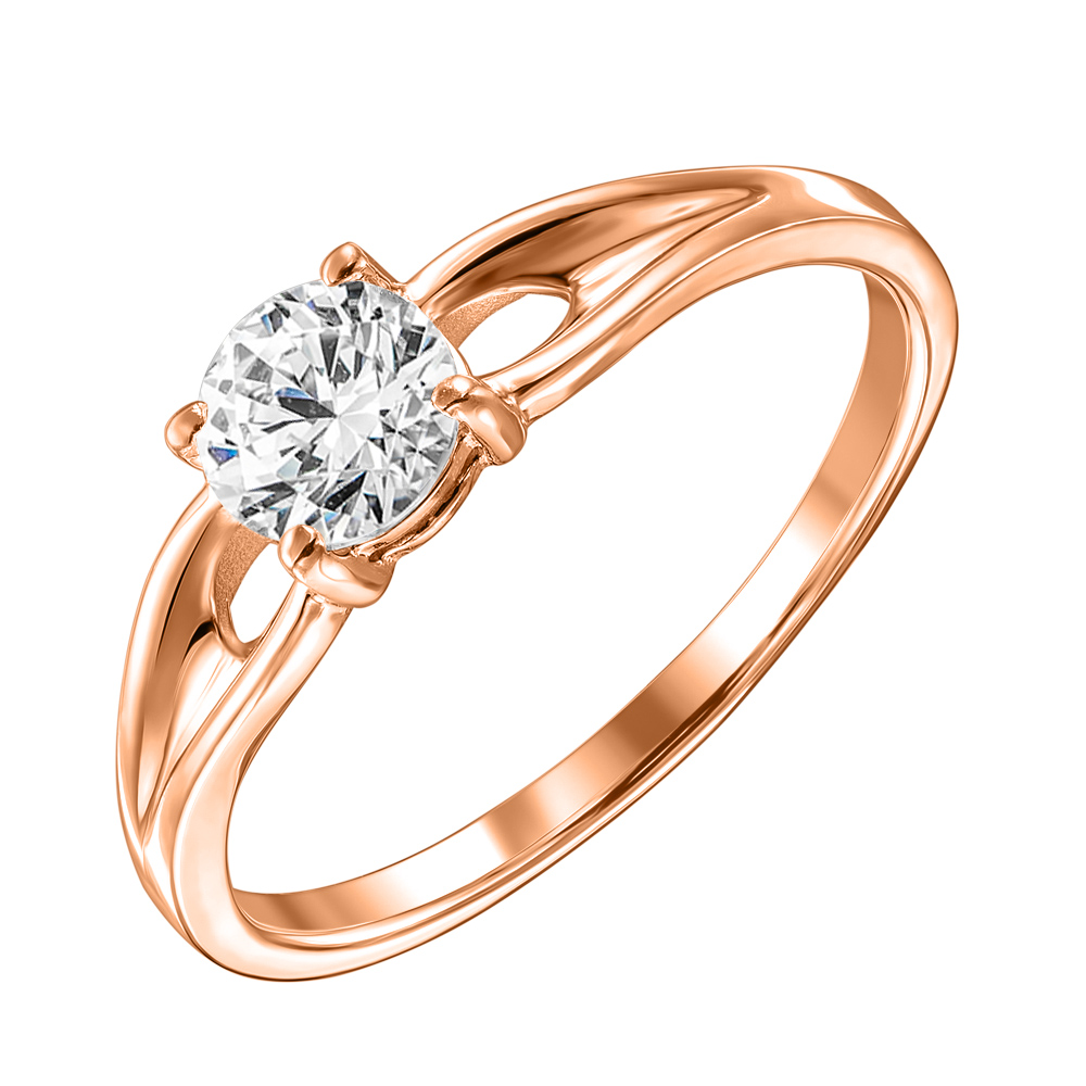 

Кольцо из красного золота с фианитом S Zirconia 000132171 17.5 размера