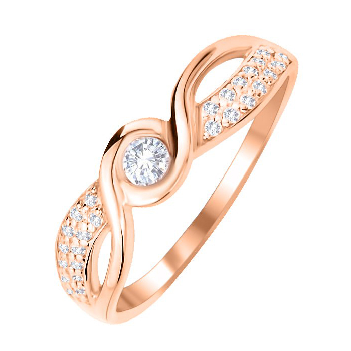 

Кольцо из красного золота с фианитами 000104598 19.5 размера