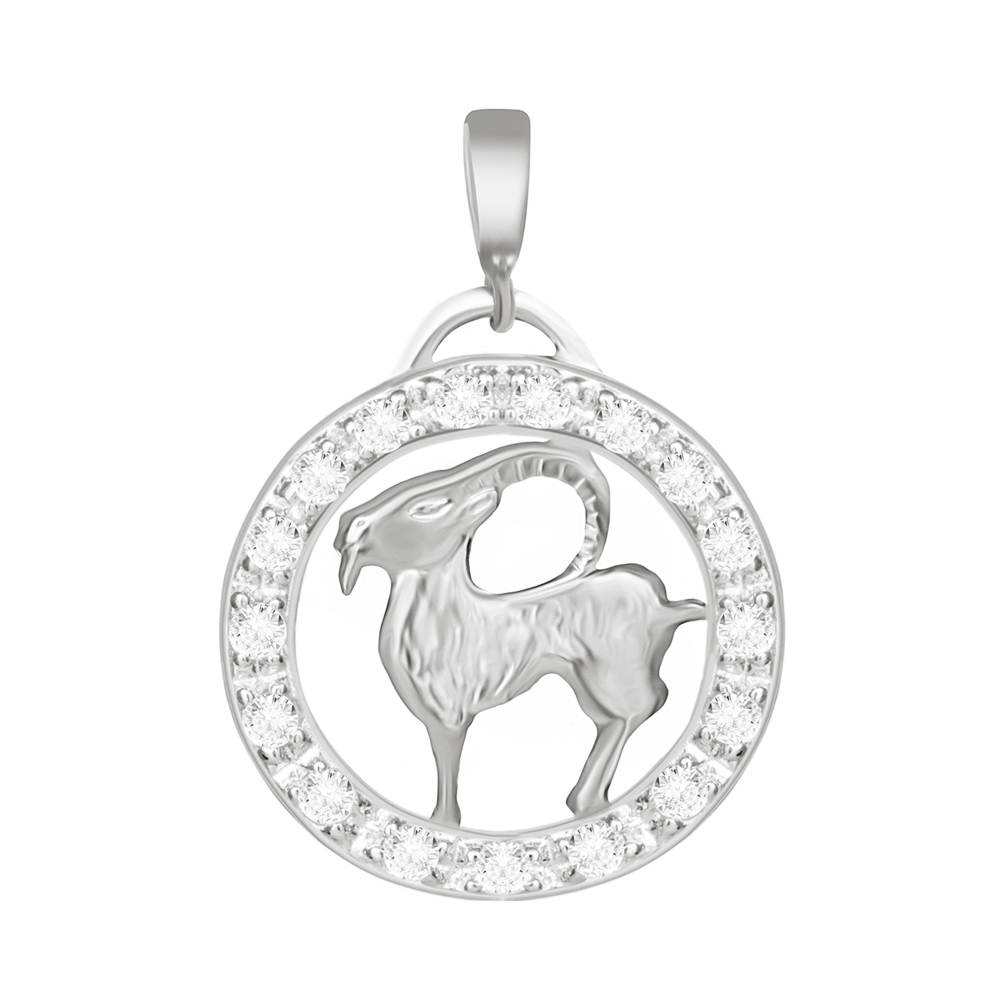 

Серебряный подвес с кристаллами циркония Козерог 000025310