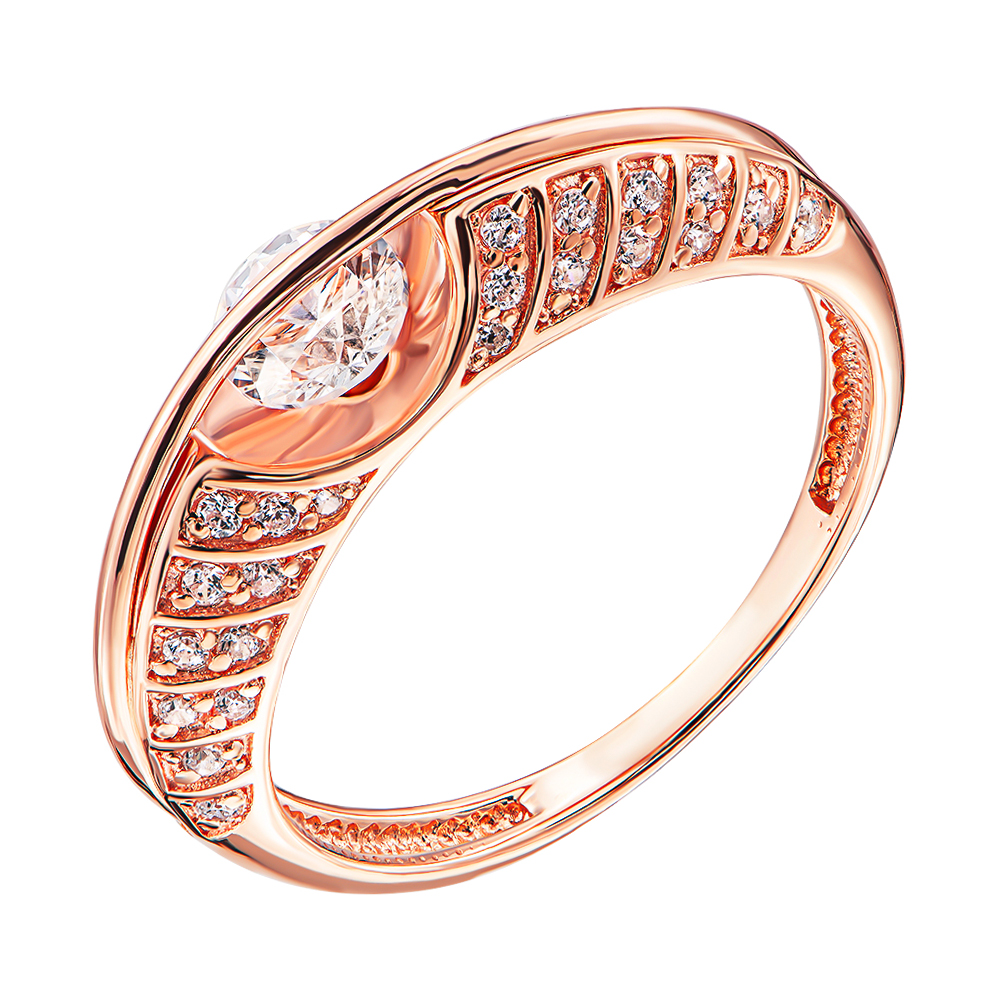 

Кольцо из красного золота с фианитами S Zirconia 000137700 17 размера