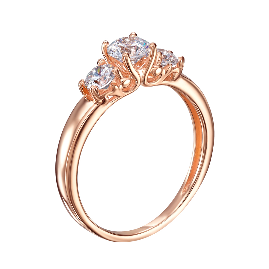 

Кольцо из красного золота с фианитами S Zirconia 000134716 17 размера