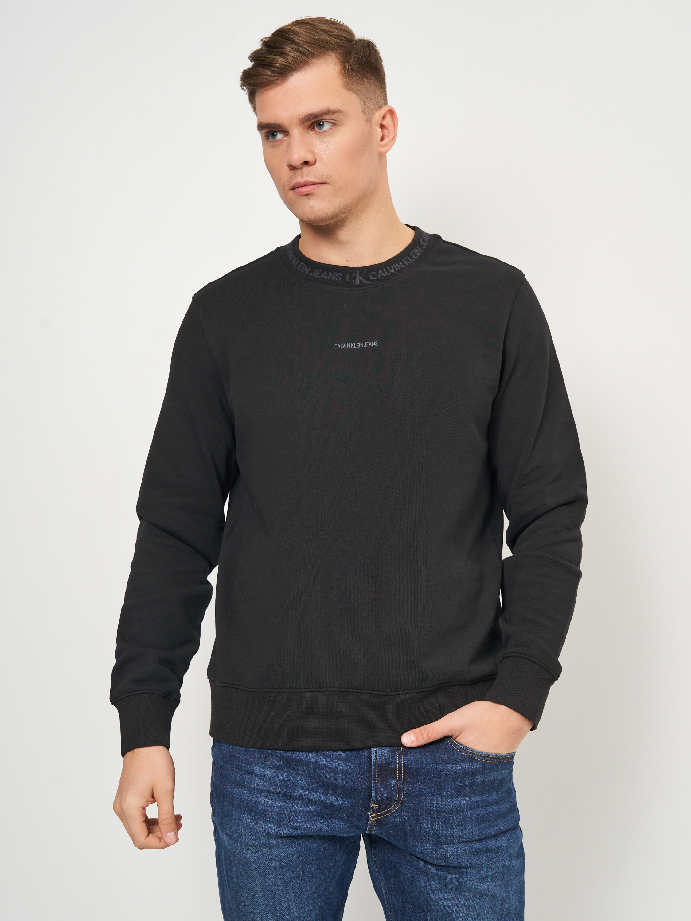 

Свитшот Calvin Klein Jeans Logo Jacquard Crew Neck J30J317059-BEH XXL Black