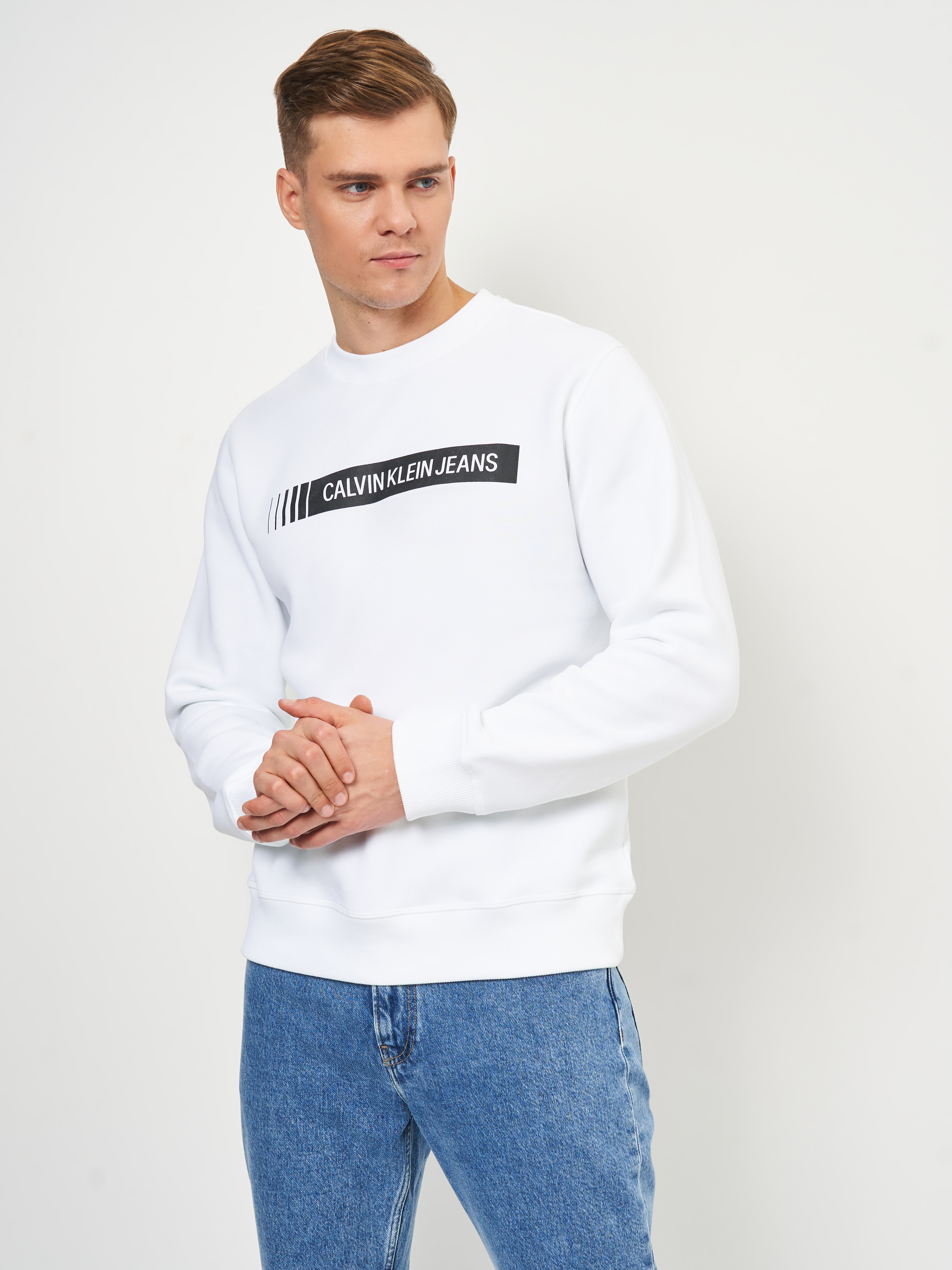 Crew box. Свитшот Calvin Klein Jeans Shadow logo Crew Neck j30j318810-beh.