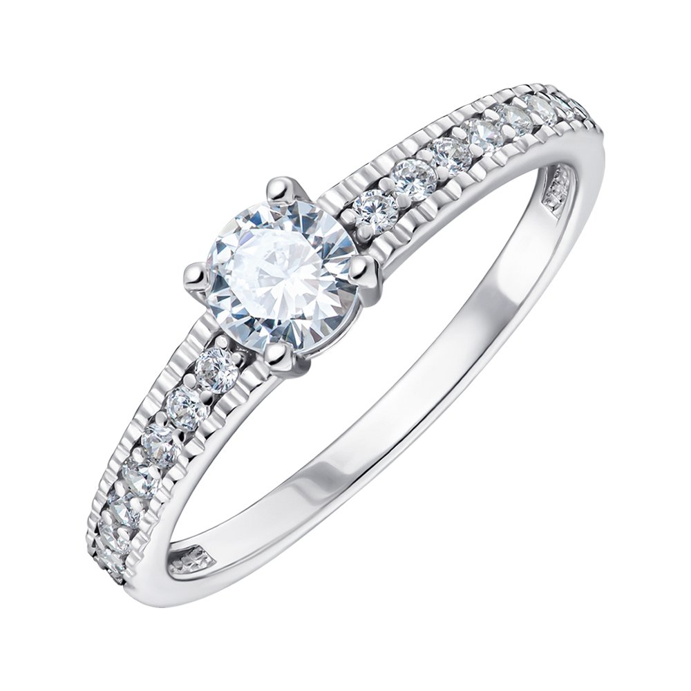 

Серебряное кольцо с фианитами 000148792 18 размера