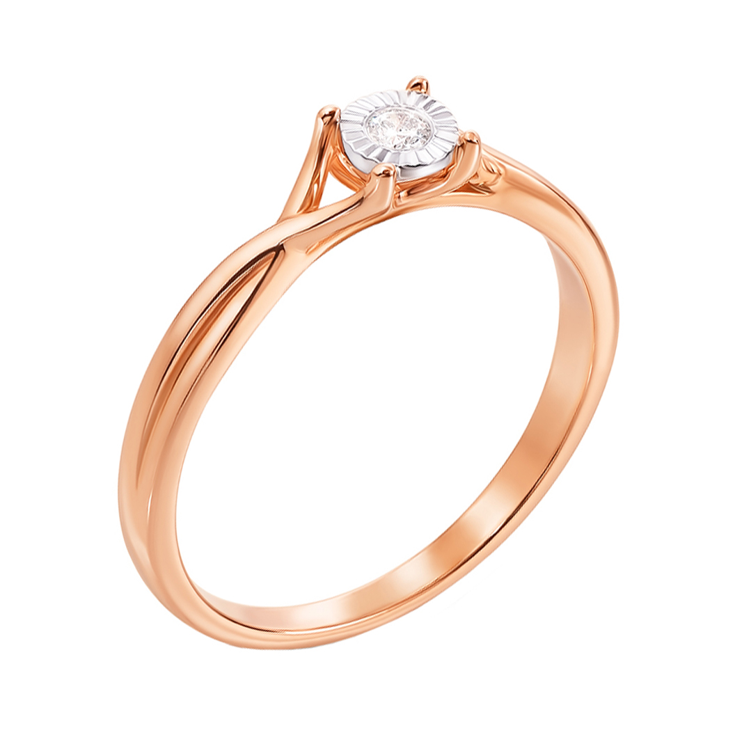 

Кольцо в красном и белом золоте с бриллиантом 000117678 15.5 размера