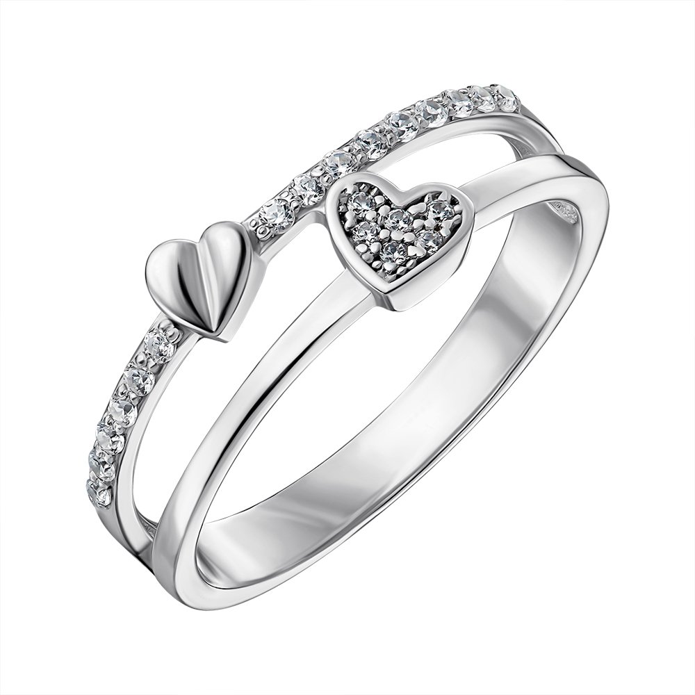 

Серебряное кольцо с фианитами 000149569 17 размера