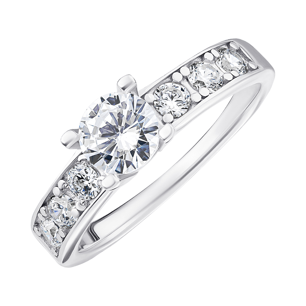 

Серебряное кольцо с фианитами 000148225 16 размера