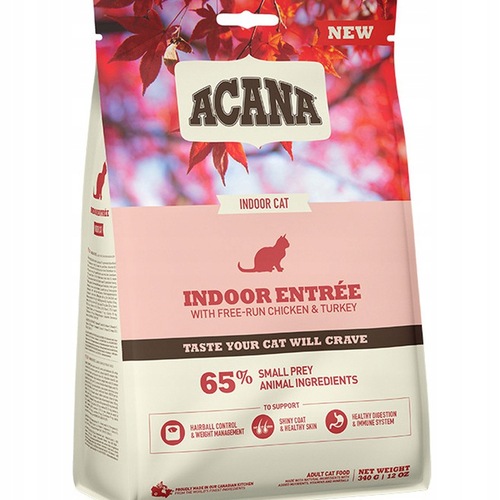 

Сухой корм для домашних кошек Indoor Entrée 340 г Acana BGL-AC-209