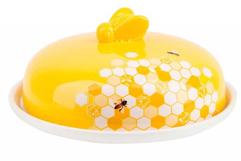 

Блюдо керамическое для блинов 23см с крышкой Honey Bon DM797-HN