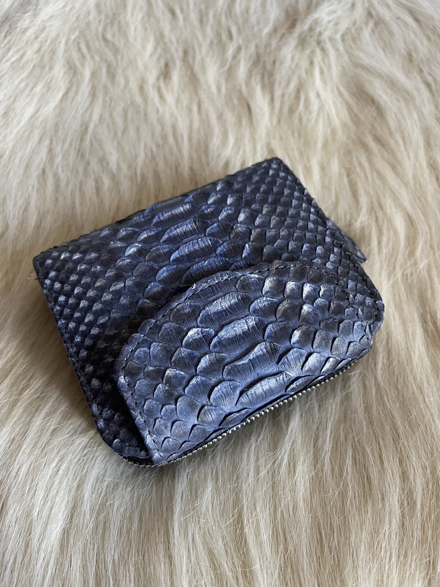 

Кошелек из кожи питона синий 3D (12,5х9,5 см) BMW00478