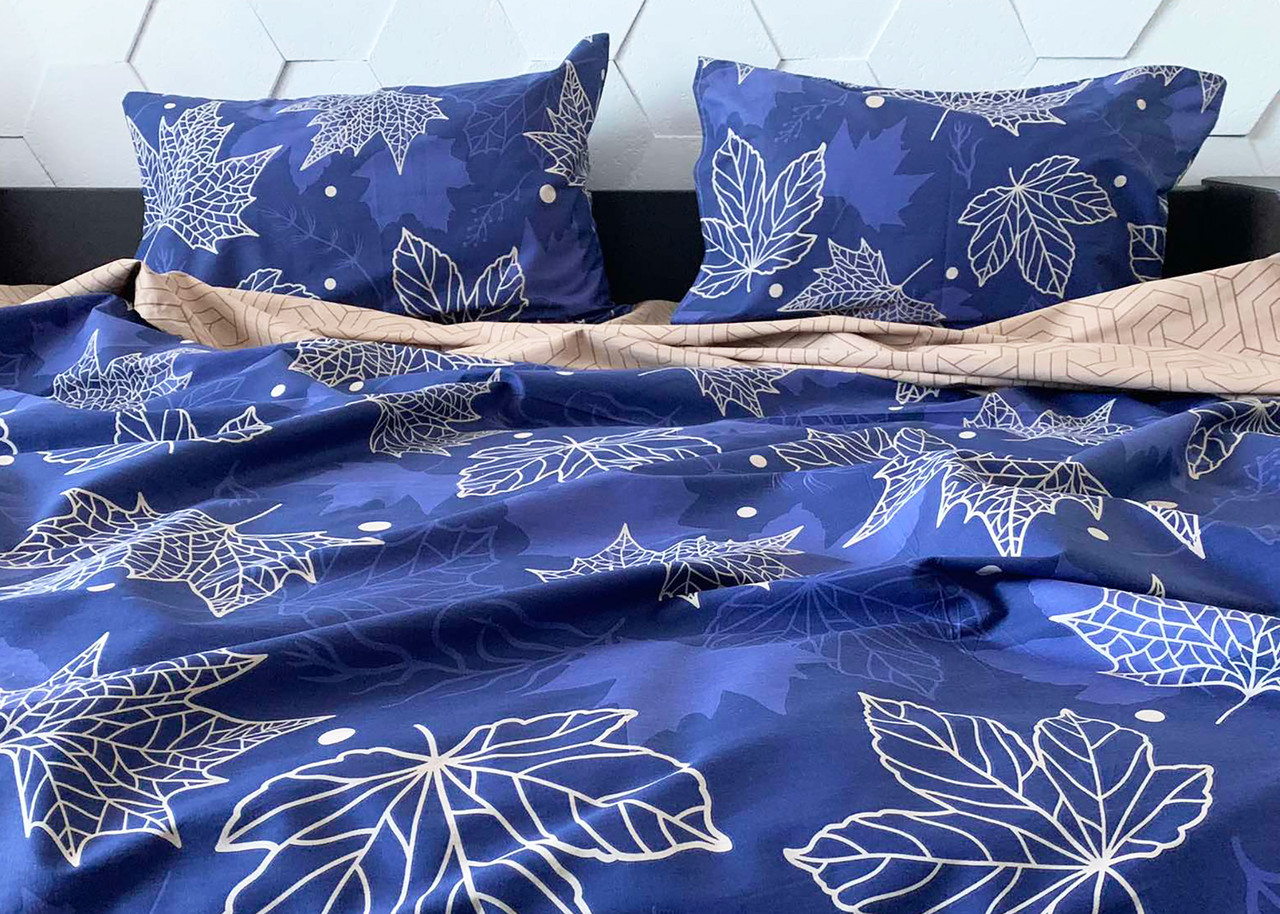 

Семейный комплект постельного белья Mazani Кленовый лист 50х70 см, 150х220 см, на резинке 160х200х25 см