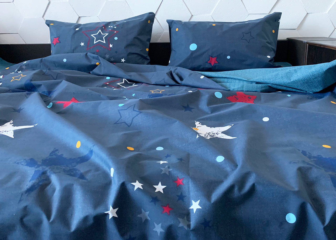 

Постельное белье двуспальное Mazani Stars 50х70 см, 180х220 см, на резинке 140х200х25 см