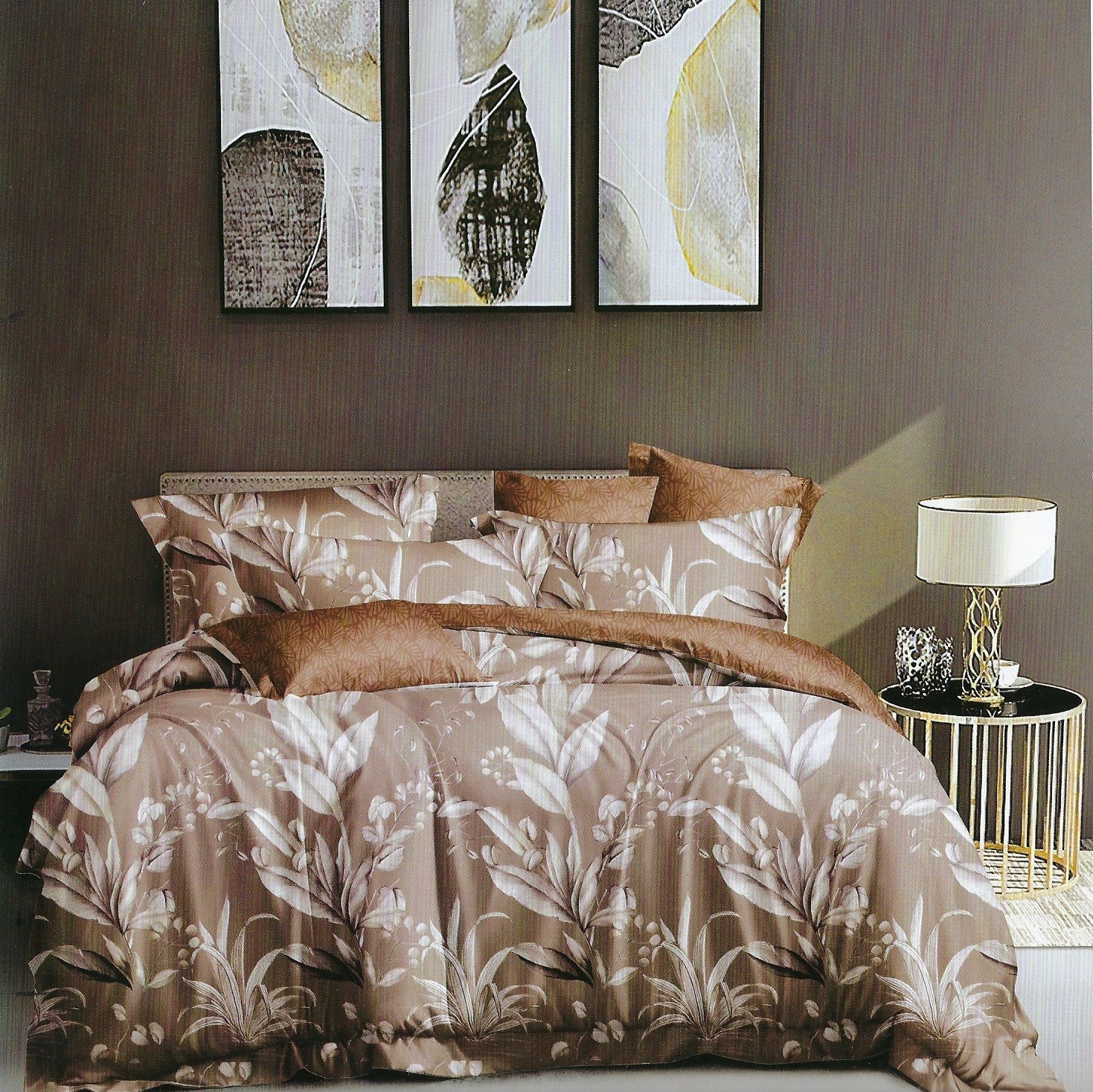 

Комплект постільної білизни Шем Royal satin 180Х220 різнокольоровий 21