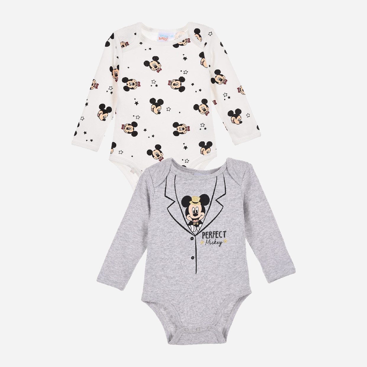 

Боди Disney Mickey HU0312 67 см 2 шт Серый/Белый