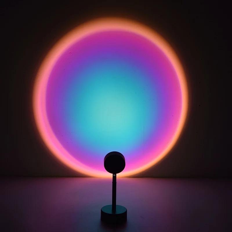 

Светодиодная напольная лампа Sunset Lamp Rainbow радуга