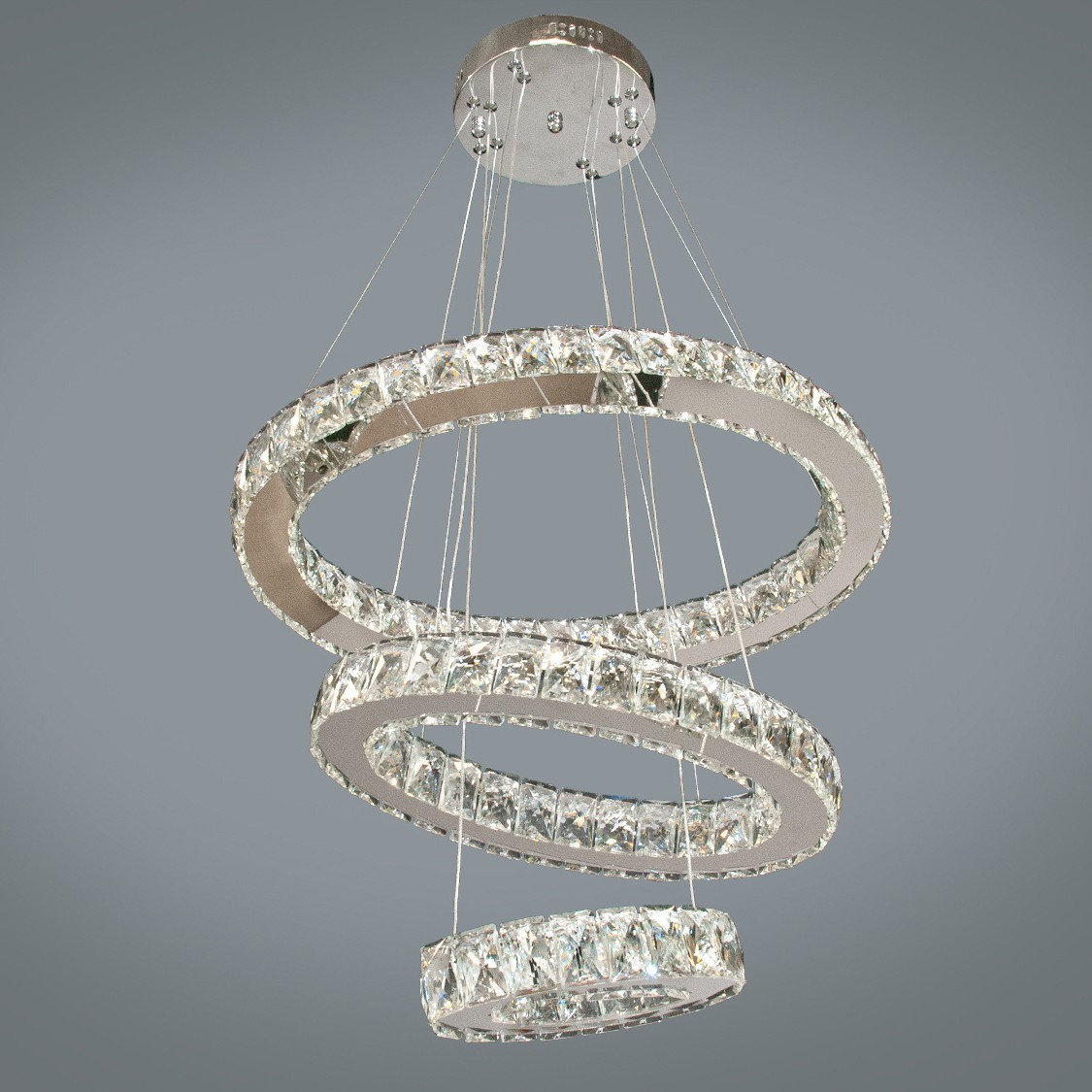 

Люстра LED Diasha 56W срібляста 7242/560+400+230