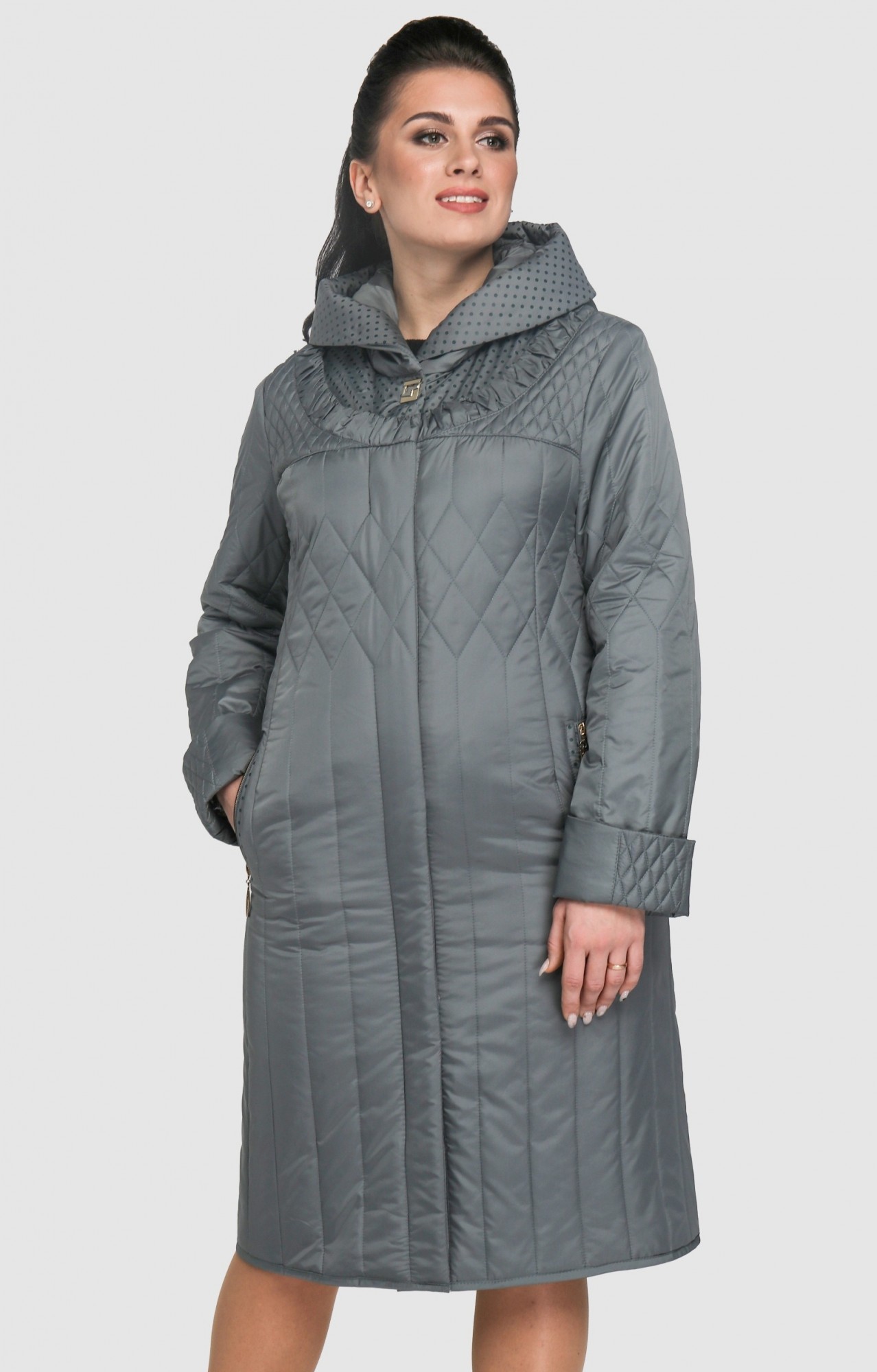 

Плащ Exclusive moda М-123  Оливковый, Плащ Exclusive moda М-123 54 Оливковый