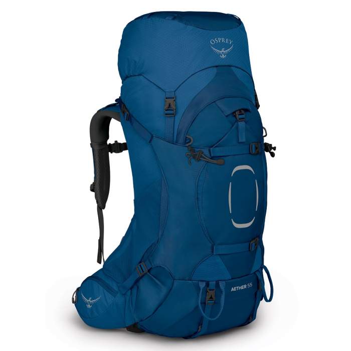 

Рюкзак Osprey Aether 55 Deep Water Blue (синій), L/XL