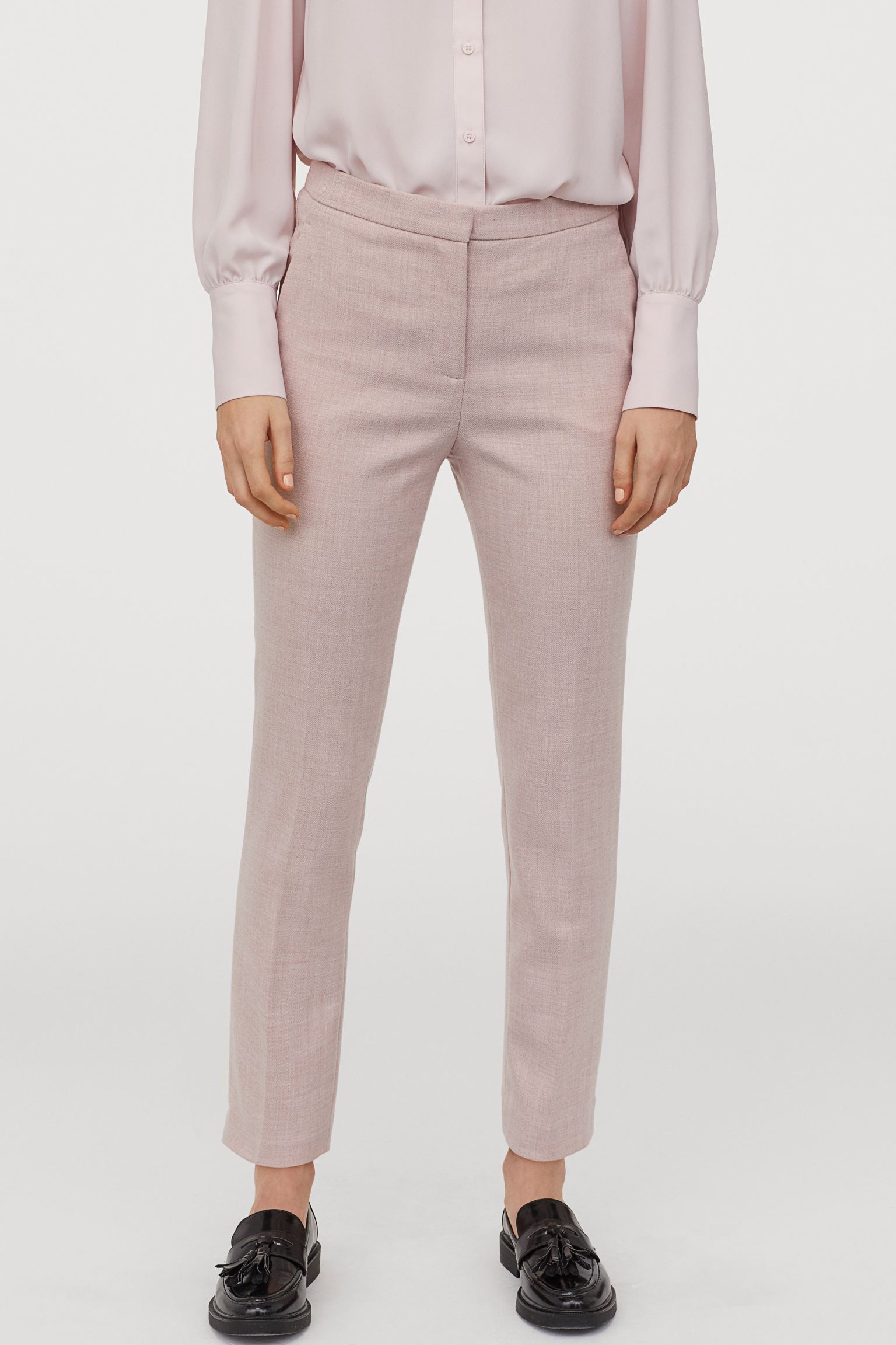 

Брюки H&M 46 пудровый меланж 7083111RP7_пудровый меланж