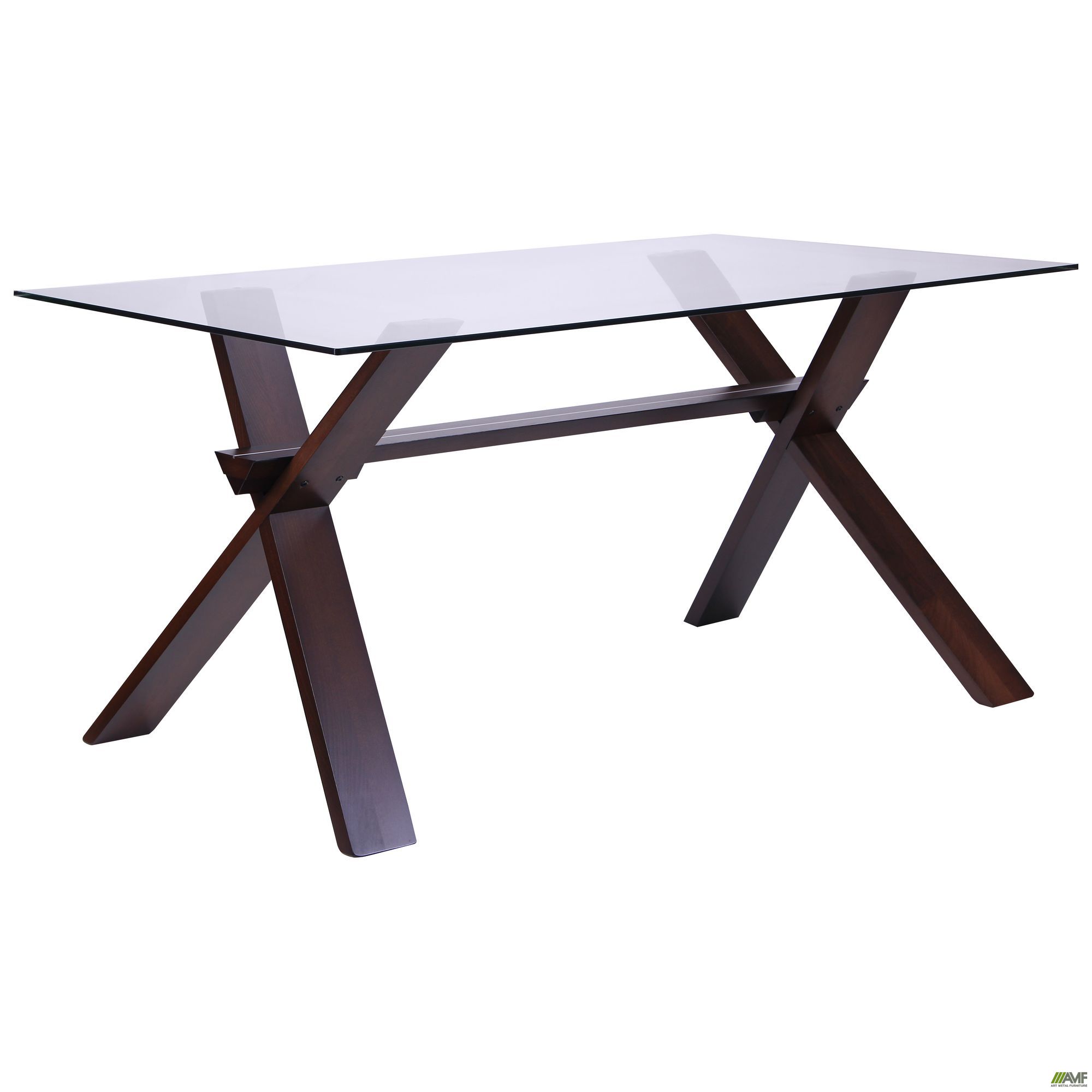 

Стол AMF обеденный Лаура орех темный /cтекло прозрачное 516737